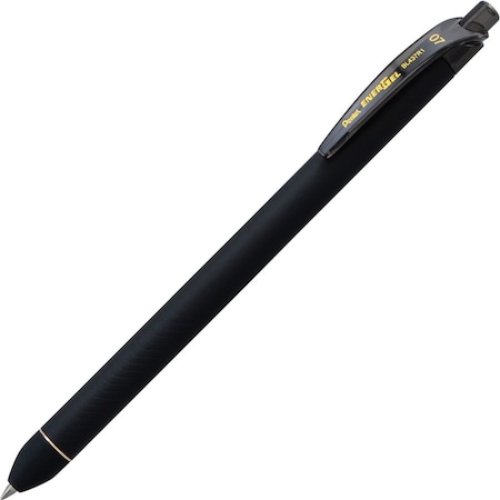 Energel Pen, Gel, 0.7mm, 3/5"Wx2/5"Lx5-4/5"H, 12/DZ, Black PK PENBL437R1A